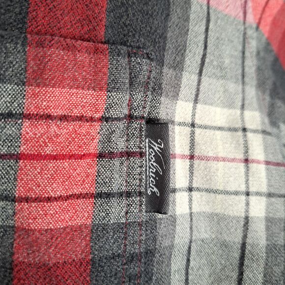 Vintage Y2K Woolrich Red & White Plaid Cotton Flannel Shirt XXL - Picture 8 of 12